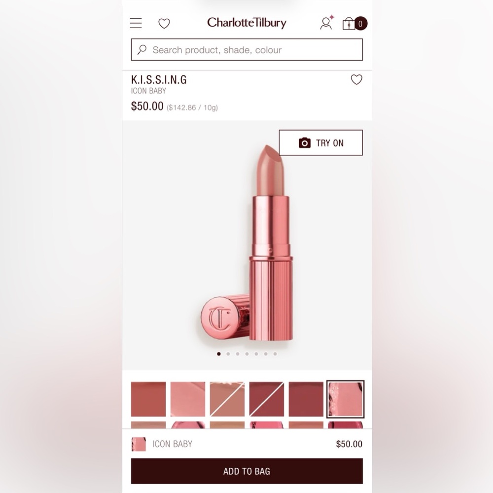 Charlotte Tilbury K.I.S.S.I.N.G mini lipstick Icon Baby
Brand New